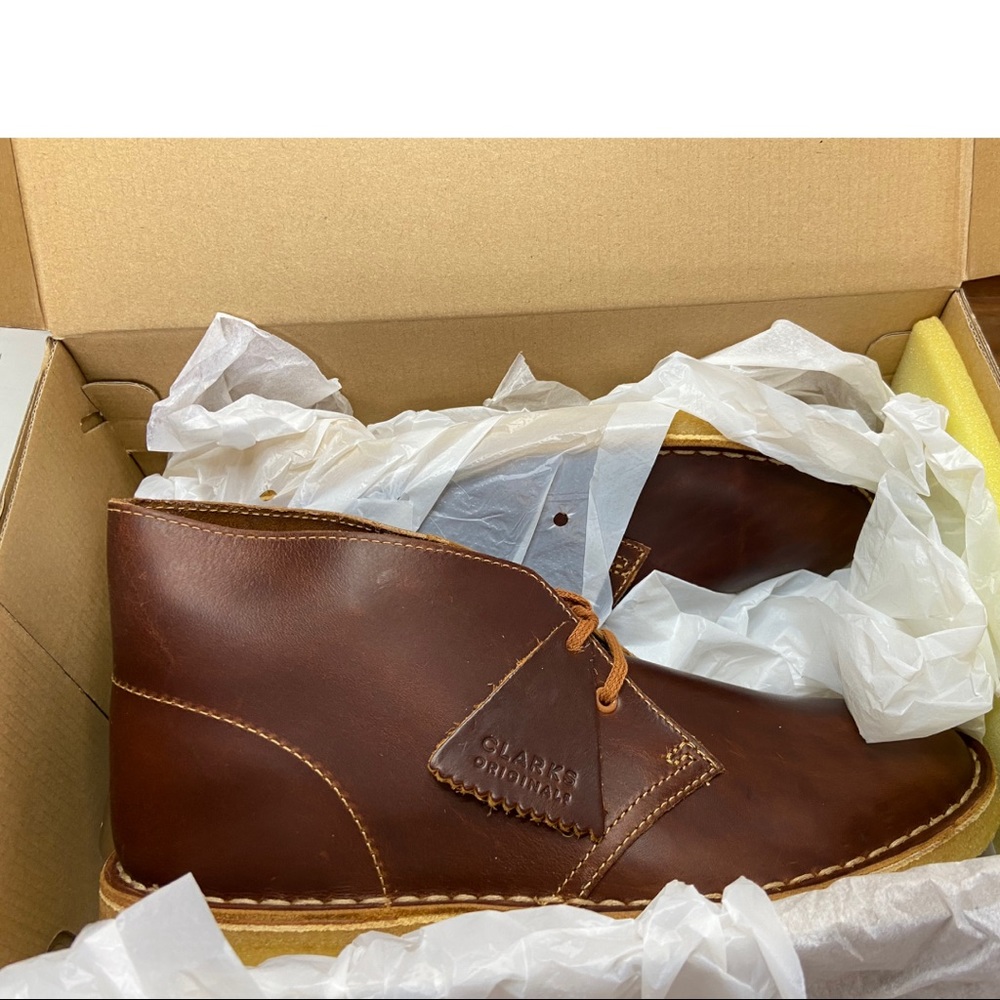 Clarks Desert Boots Brown Leather Size 7M - Picture 3 of 11